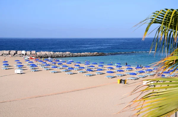 Hermosa Playa de las Vistas en Los Cristianos en Tenerife, España —  Fotos de Stock