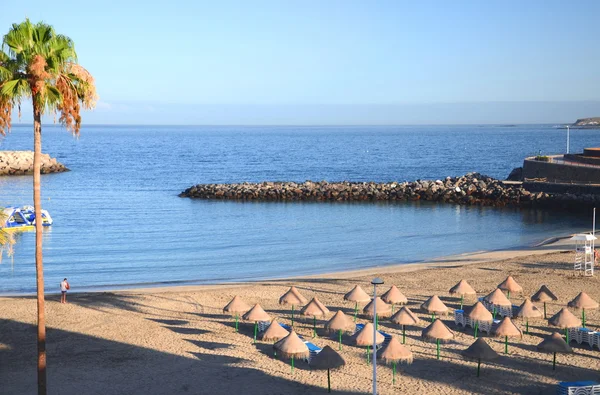 Güzel kumlu Playa de Puerto kolonda Adeje Tenerife, İspanya — Stok fotoğraf