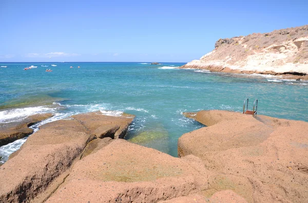 スペインのテネリフェ島の南のラ カレタの美しい湾 — ストック写真