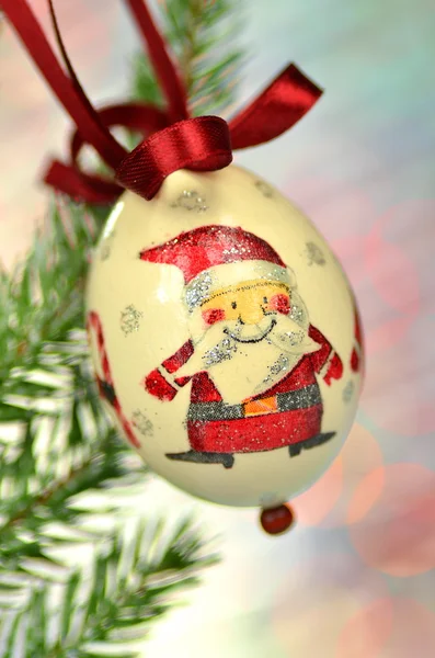 Christmas småsak av decoupage-teknik på bokeh bakgrund — Stockfoto