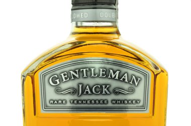 Gentleman Jack Rare Tennessee whiskey isolated on white background