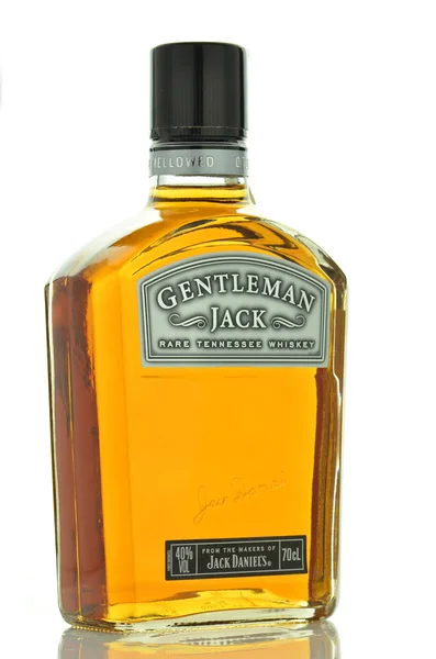 Gentleman Jack Rare Tennessee whiskey isolated on white background — Φωτογραφία Αρχείου