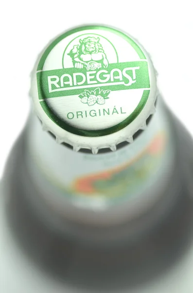 Radegast original beer isolated on white background — Stockfoto