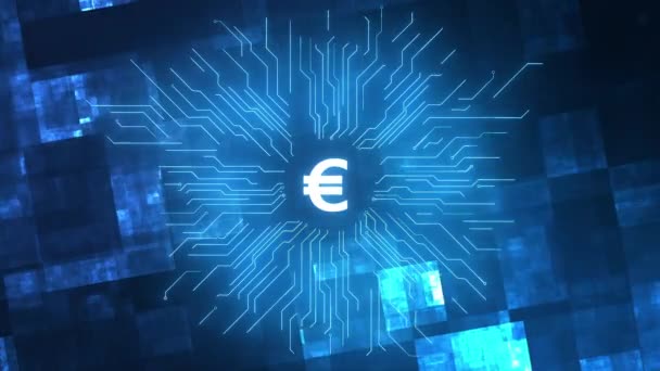 Dollar Symbol Cryptocurrency Blockchain Theme — Vídeo de stock