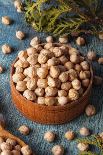 Fagioli Biologici Raw Garbanzo — Foto Stock