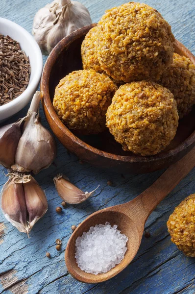 Egészséges vegetáriánus falafel golyók — Stock Fotó