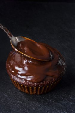 Çikolatalı muffin closeup