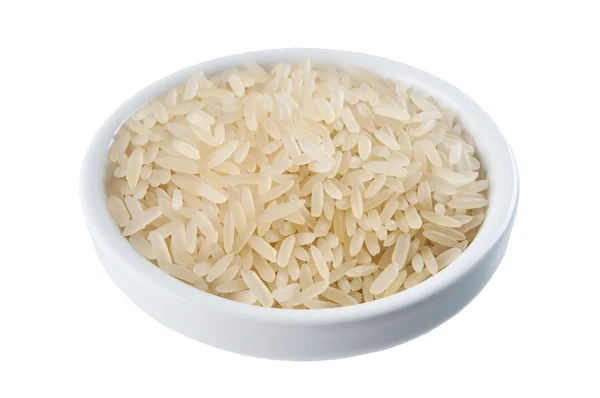 Rice in a white bowl — Stock Photo, Image