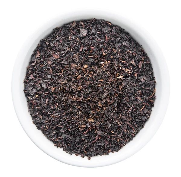 Té negro en tazón blanco — Foto de Stock