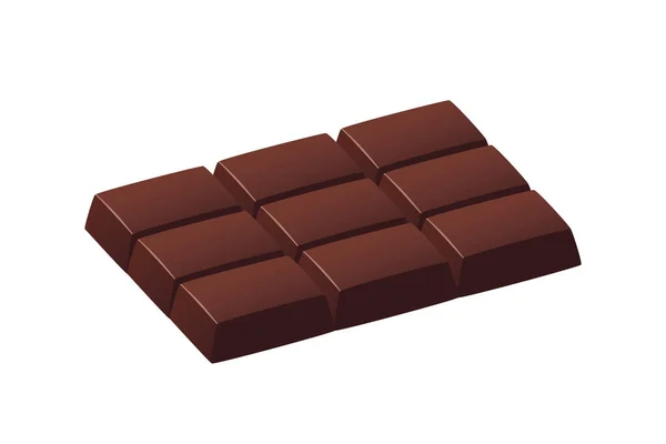 Choklad Bar Isolerad Vit Bakgrund — Stock vektor