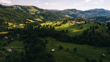 Yaz mevsiminde Karpat Dağları manzarası, Ukrayna