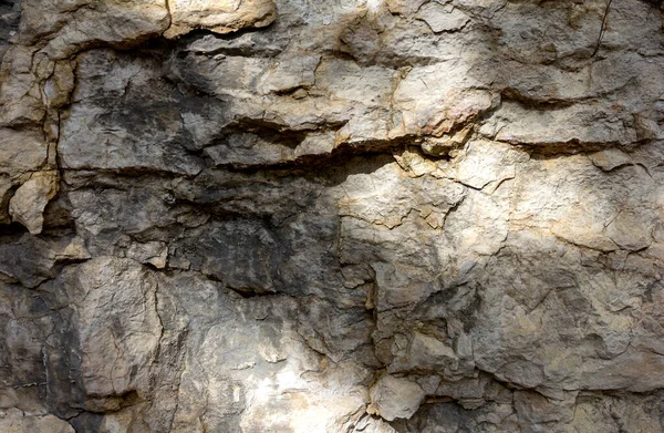 Piedra Natural Montaña Una Sección Textura Rocosa Día Soleado — Foto de Stock