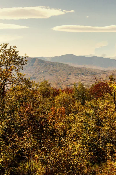 The mountainous area is an area for recreation and travel on a Sunny summer day.