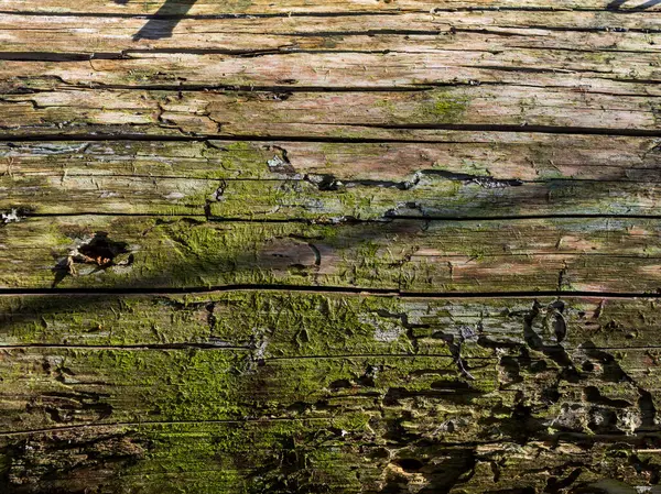 Texture Old Wooden House Covered Boards — Stock Photo, Image