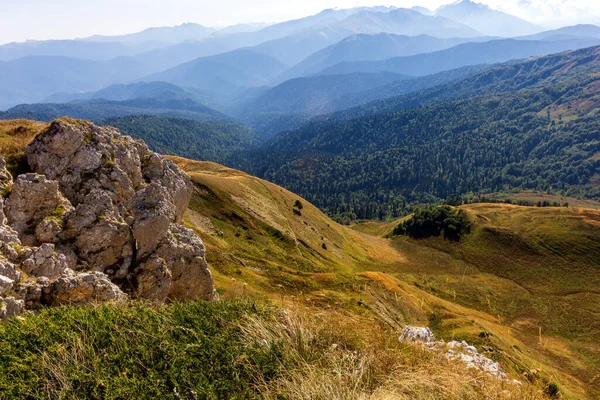 Horská Krajina Podzimní Skicy Turistických Cest Rekreační Místa Pro Občany — Stock fotografie