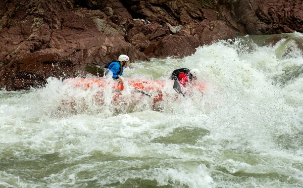 Maykop República Adygea Federación Rusa 2015 Rafting Personas Valientes Valientes —  Fotos de Stock