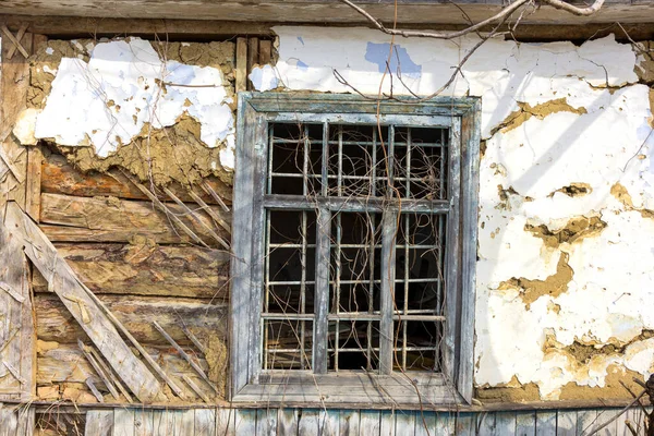 Fragmentos Partes Das Paredes Edifício Antigo Com Elementos Gesso Metal — Fotografia de Stock