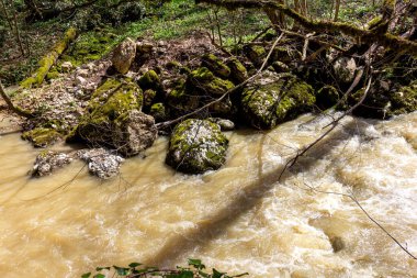 Bahar, dağ dereleri, eriyen suyla dolup taşar, geçilemez su engellerine dönüşür..