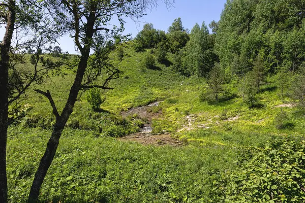 Vues Panoramiques Depuis Les Routes Montagne Par Une Journée Ensoleillée — Photo