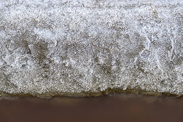 Textura de fundo de sal em campos de sal, Tailândia — Fotografia de Stock