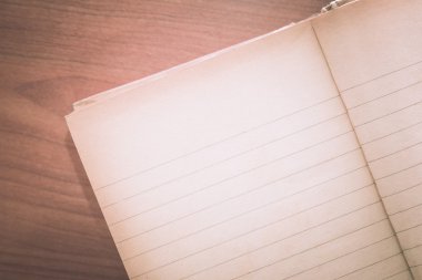 Ahşap arka plan Vintage Kitap, açık,