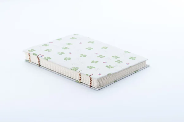 Closeup of handmade book on white background — Stock Photo, Image