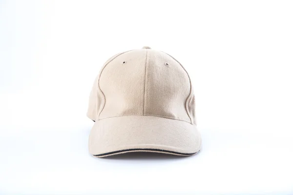 Casquette de baseball marron sur fond blanc — Photo