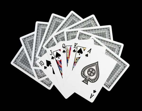Poker kartları, Royal flash — Stok fotoğraf