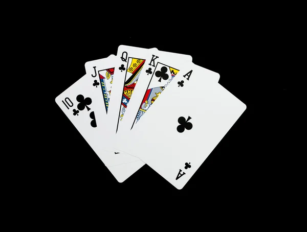 Poker cards, Royal flash — Stock Photo, Image