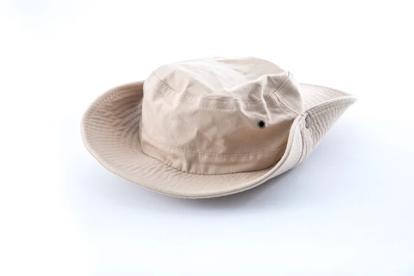 Cappello safari marrone su sfondo bianco — Foto Stock