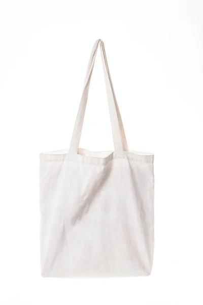 Baumwolle Öko-Tasche auf weißem Hintergrund lizenzfreie Stockbilder