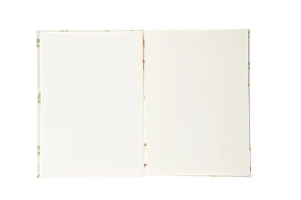 Cuaderno en blanco hecho a mano aislado sobre fondo blanco —  Fotos de Stock