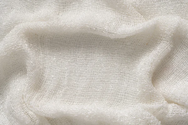 Natürliche weiße Baumwolle zerknittert weichen Stoff Textur Hintergrund lizenzfreie Stockfotos