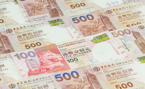 Hong Kong dollars background
