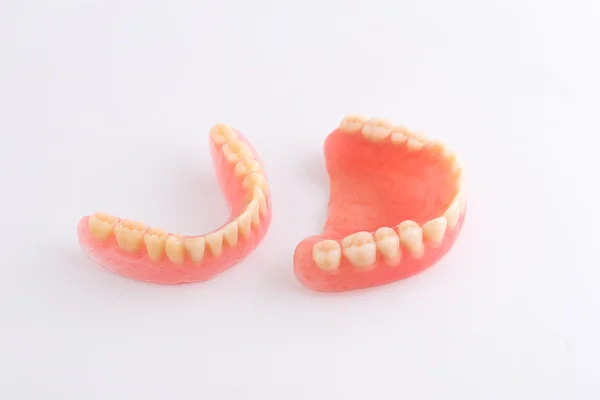 Full denture on white background — Stock Photo, Image