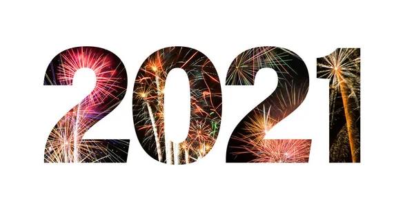 Silvesterfeuerwerk Zum Jahreswechsel 2021 — Stockfoto