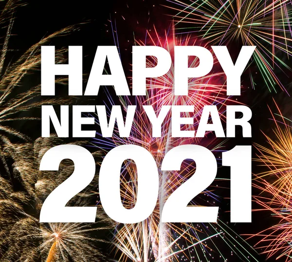 Silvester Feuerwerk Text 2021 — Stockfoto