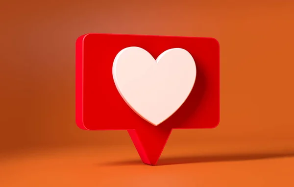 Como Icono Del Corazón Aislado Sobre Fondo Naranja Cuadrado — Foto de Stock