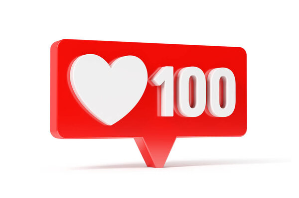 Социальная сеть Love and Like Heart Icon, 100 liks