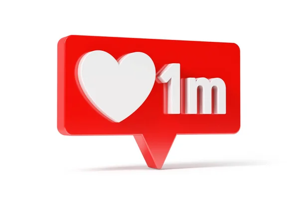 Social Media Network Liebe Und Wie Herz Ikone — Stockfoto