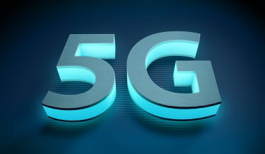 5 G sembolü, internet bağlantı teknolojisi kavramı