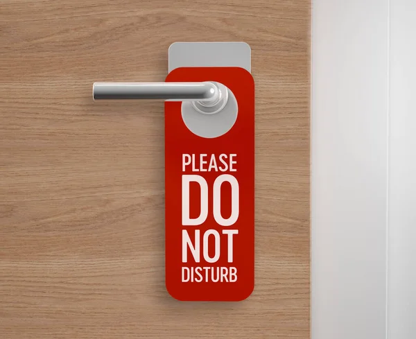 Do not disturb, door hanger at the door