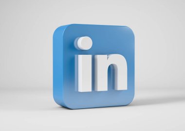 LinkedIn logosu 3d biçimlendiriliyor