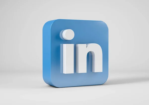 Linkedin Logo Renderowaniu — Zdjęcie stockowe