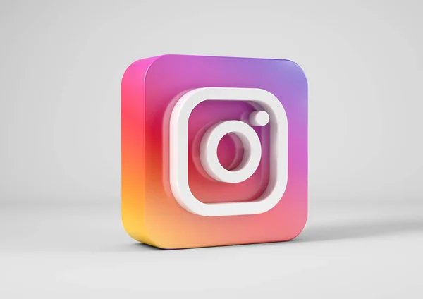 Logo Instagrama Renderowaniu — Zdjęcie stockowe