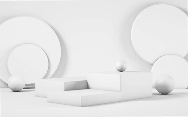 Ürün sunumu için podyum, maket. 3d oluşturma