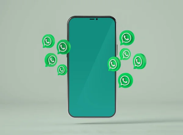 Telefono inteligente con iconos de whatsapp