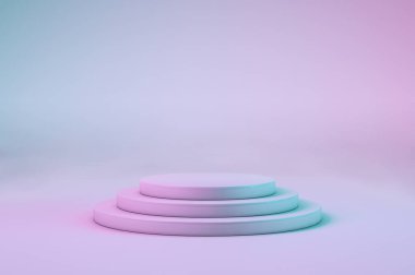 Ürün sunumu için Mockup podyumu, 3B görüntüleme