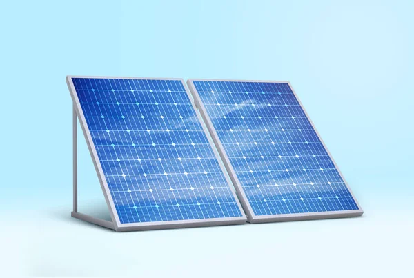 Painéis Solares Fotovoltaicos Isolados Fundo — Fotografia de Stock