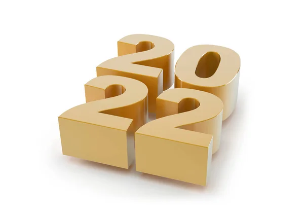 Neujahr 2022 Gold Darstellung — Stockfoto